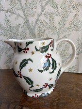 Emma Bridgewater Christmas Holly And Tiny Gold Stars Jug