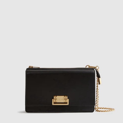 Bnwt black picton leather - black,