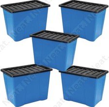 Plastic Storage Box 80L Blue