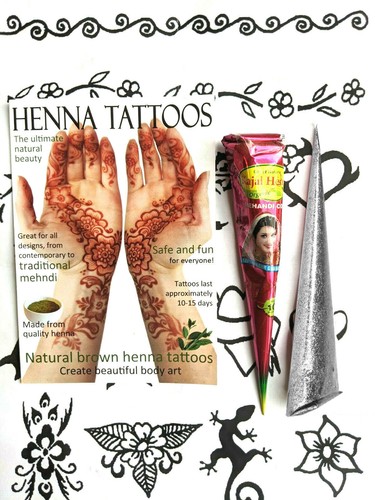 Henna and black - and, glitter