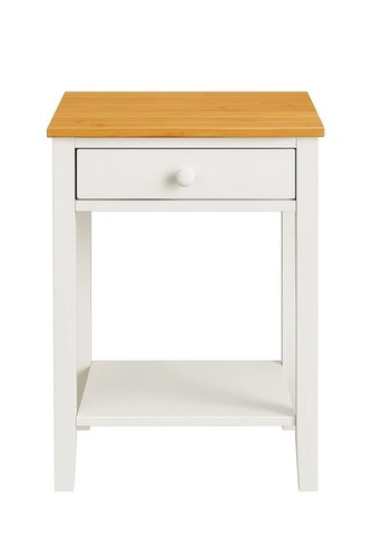White bedside table cabinet - table,