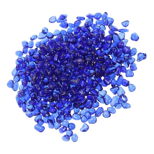 Round fire glass bead vase - glass,