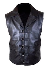 Mens Van Helsing Vest Real Sheep Leather Hugh Jackman Style Waistcoat