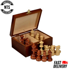 Staunton No. 4 Wooden Chess Pieces Set with Storage Box – Tournament Size