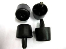 4 BUN FEET - LEGS - FURNITURE GLIDES - FURNITURE SUPPORTS 35 x 27mm tall