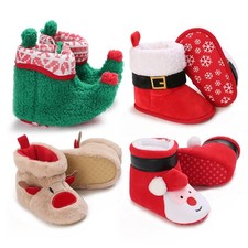 Christmas Newborn Baby Shoes Winter Warm Prewalkers Comfortable for Boys Girls