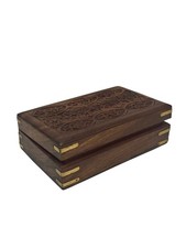 Hand Carved Wooden Trinket Box