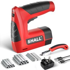 SHALL Cordless Staple Gun,3 in 1 Electric Brad Nailer/Stapler,with 2500 Staples