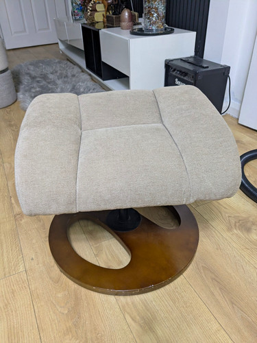 Large beige fabric padded - beige,