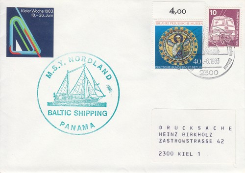 Shipping mail sailing yacht
