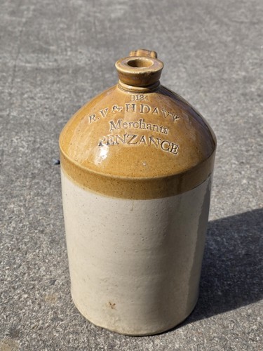 Antique stoneware flagon - antique,