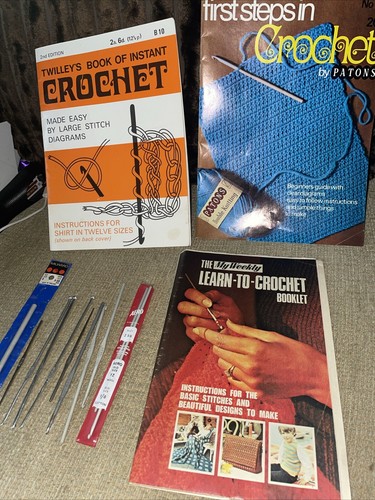 Vintage learn crochet books - learn,