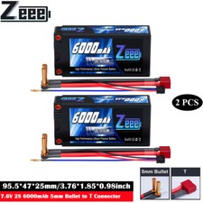 2x Zeee 7.6V 2S 6000mAh Lipo