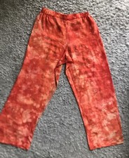 Shirin Guild Pants summer Orange Tie Dye Wide Leg Silk Lightweight S W 28-34’