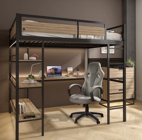 Metal loft bed - metal,