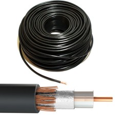 50M Black RG6 Coaxial Cable -