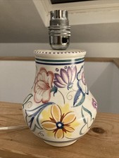 Vintage Poole Potter Hand Painted Small Lamp base Table Vintage Ceramic 