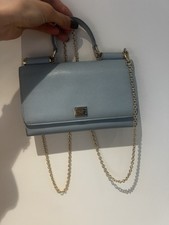 Dolce & Gabbana Mini Sicily Clutch Bag In Light Blue