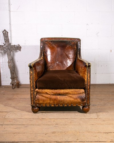 Antique leather art deco - art,