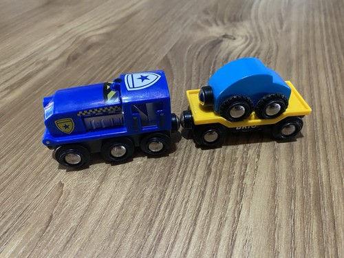 Brio wooden train and car - wooden,