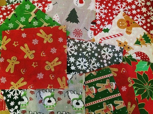 Fabric remnants scraps bundle - fabric,