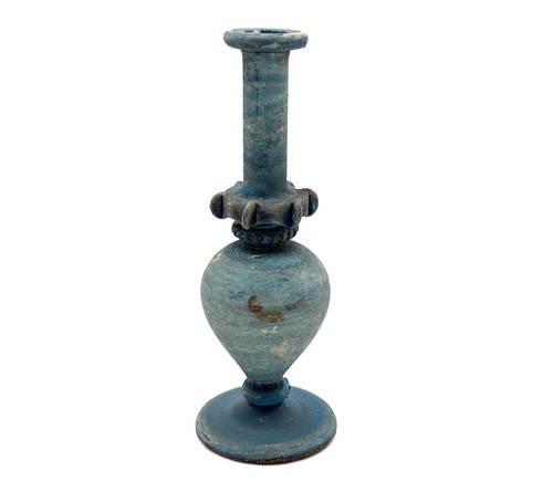 Blue roman glass bottle - roman,