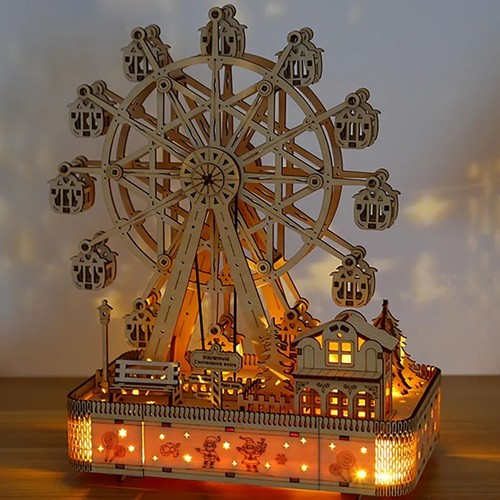 Wooden building model kit - 3d,