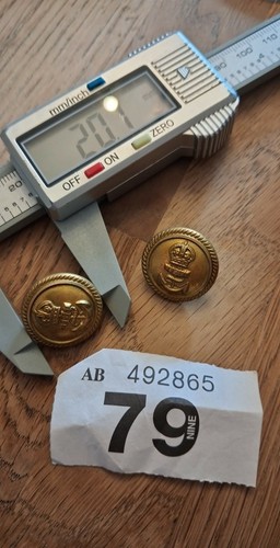 20mm brass button - button, buttons