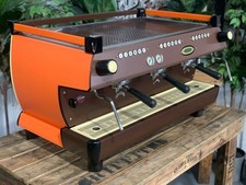 LA MARZOCCO GB5 3 GROUP ORANGE & BROWN ESPRESSO COFFEE MACHINE COMMERCIAL MAKER