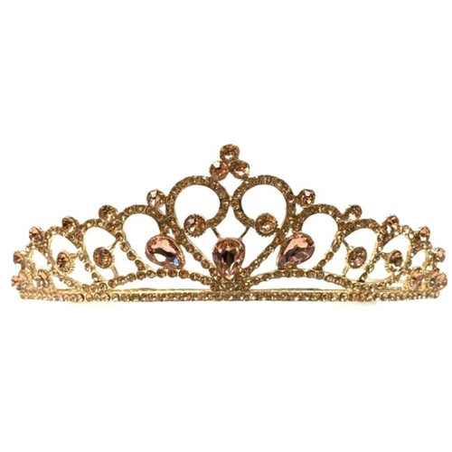 Peach tiara crown - peach,