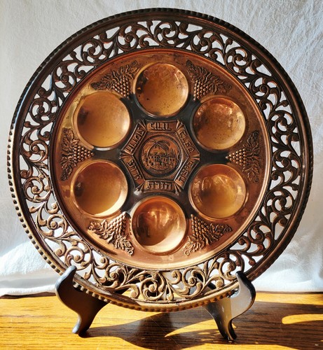 Vtg copper passover seder - passover,