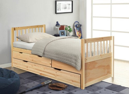 3ft pine trundle - pine, bed