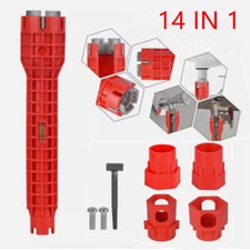14 IN 1 Faucet Sink Basin Installer Pipe Wrench Tap Spanner Multifunction Tools