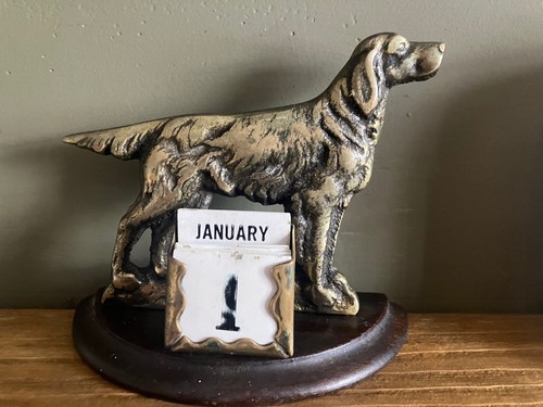 Vintage brass setter dog - vintage,