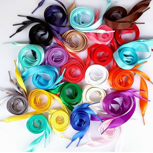 100 140cm flat silk shoelaces - flat,