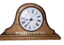 Vintage The Glenlivet Oak Mantle Clock Runs {See Video}