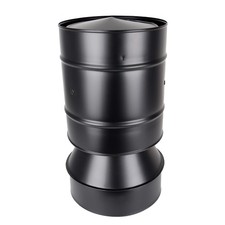 Black Twin Wall Flue Pipe Insulated Chimney Wood Burning and Multifuel Stoves