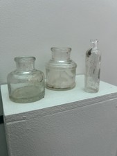 3X Old Glass Bottles, 2X