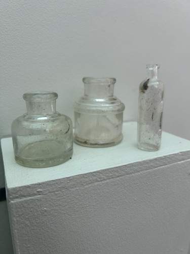 Old glass bottles 2x - glass, bottles,