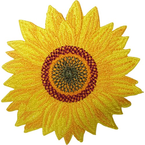 Sunflower patch iron - iron, sew