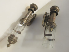 Vintage Brass GWR Railway Carriage Wall Lights Lantern Candle Lamps Electrified