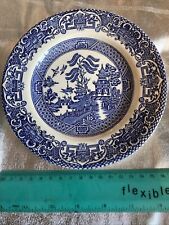 EIT England plate - Ironstone Willow pattern - Blue & White -side Plate
