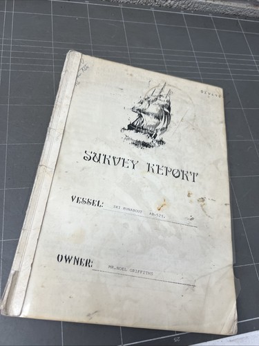 Vintage survey report sea - survey,