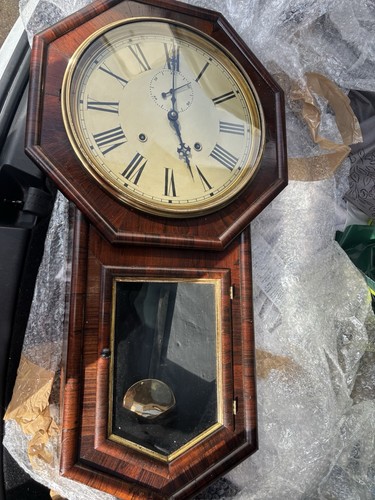 Old wooden clock - wooden,