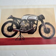 Print 1993: 1962 Norton 499 cc Model 30M Manx Sports Twin Motorcycle Motorbike 