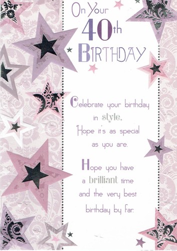 40th birthday card - birthday,