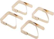 4 Pack Gold Stainless Steel Tablecloth Clips - Rustproof, Secure for Outdoor Use