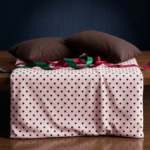 Black polka dot blush - polka, on