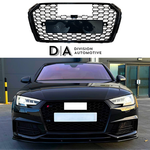 Gloss black honeycomb mesh - mesh, rs4