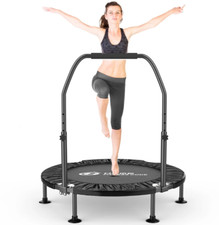 Foldable 40" Mini Round Trampoline Adult Home Gym Spring Exercise Equipment